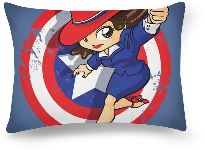 Almofada Retangular Peggy Carter De Alexandra Presserna (800x800), Png Download