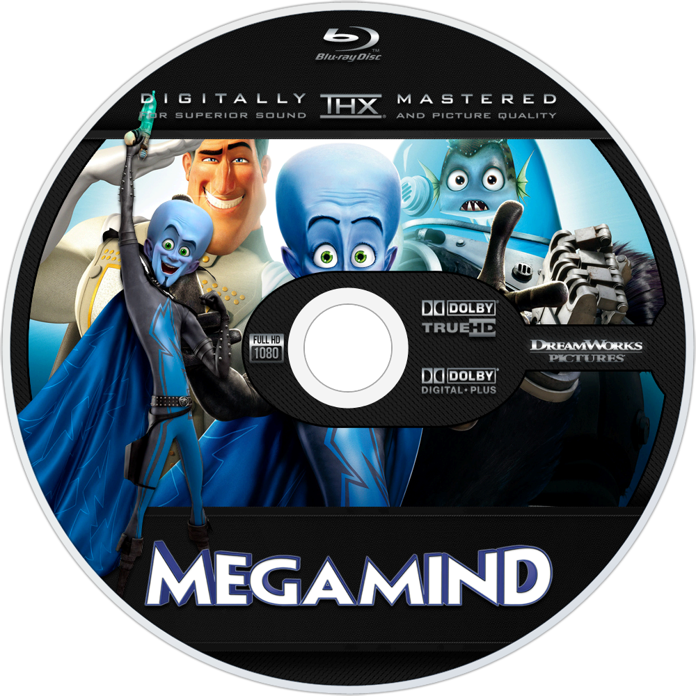 Megamind Bluray Disc Image (1000x1000), Png Download