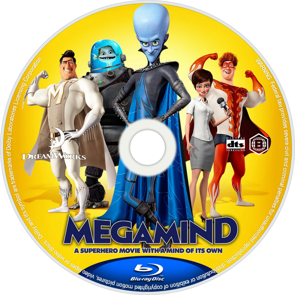 Megamind Bluray Disc Image (1000x1000), Png Download