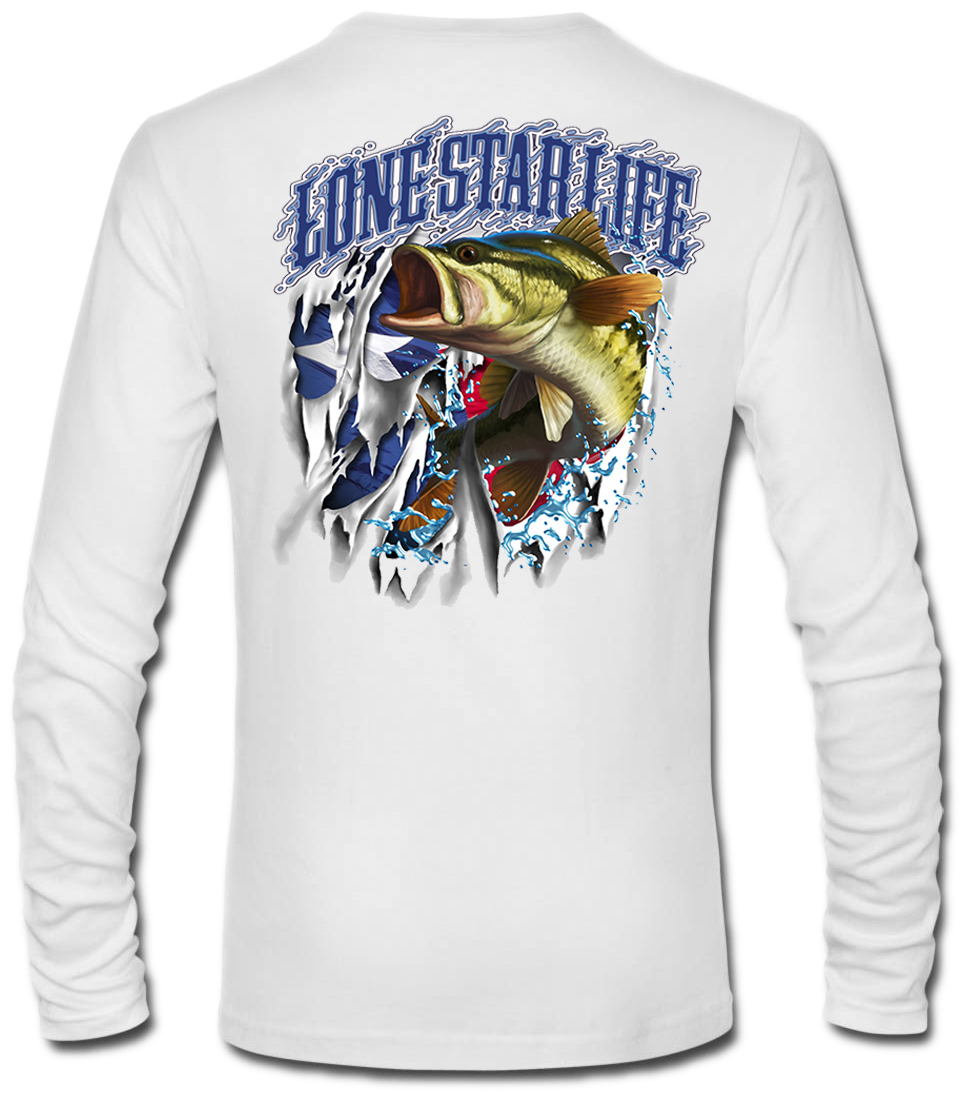 Large Mouth Bass Long Sleeve (1200x1200), Png Download