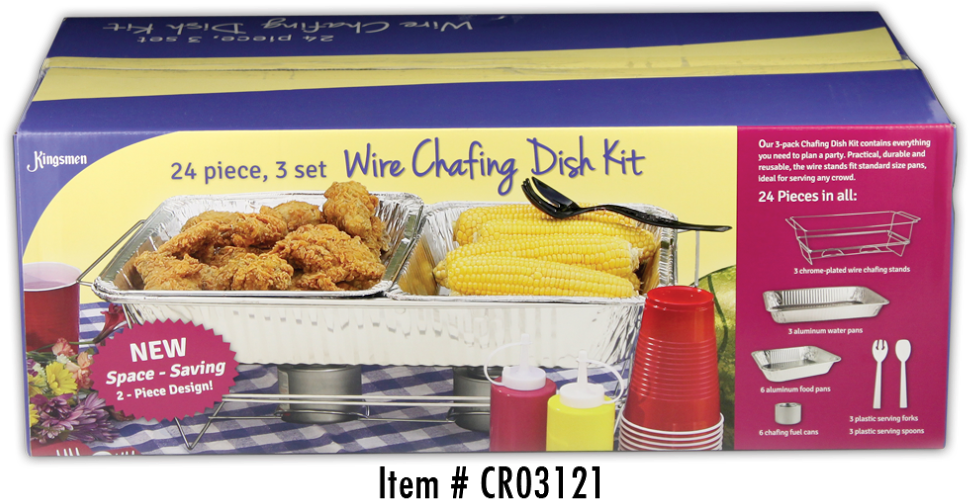 Kingsmen 24-pc Chafing Rack Kit (1024x513), Png Download