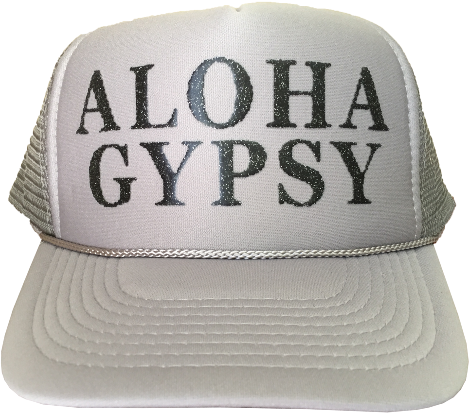 Aloha Gypsy Gray Hat With Black Glitter (1024x906), Png Download