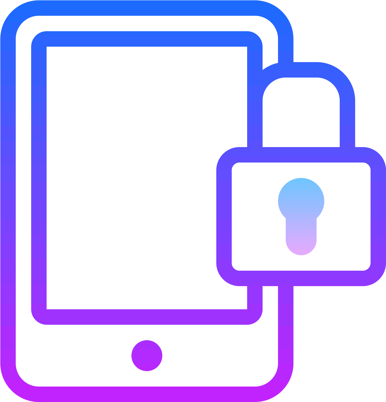 Mode Portrait Verrouillé Icon (1600x1600), Png Download