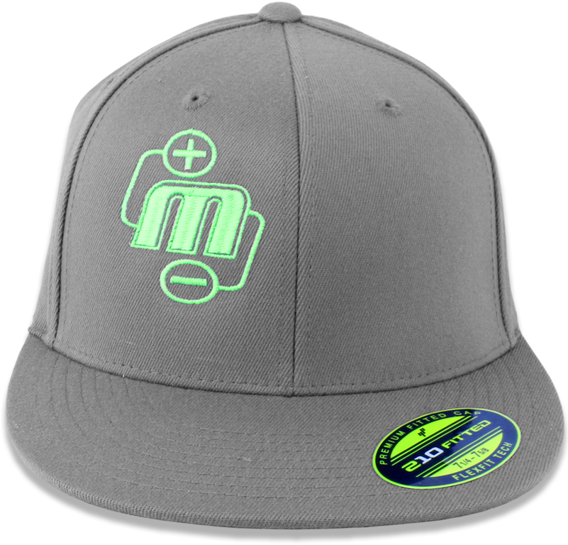 Mechman Embroidered Gray Flexfit 210 Flatbrim Fitted (800x800), Png Download