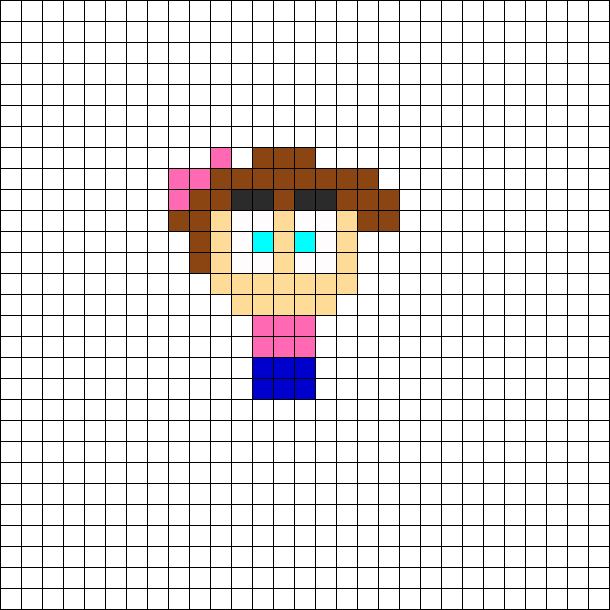 Timmy Fairly Odd Parents Perler Bead Pattern (610x610), Png Download