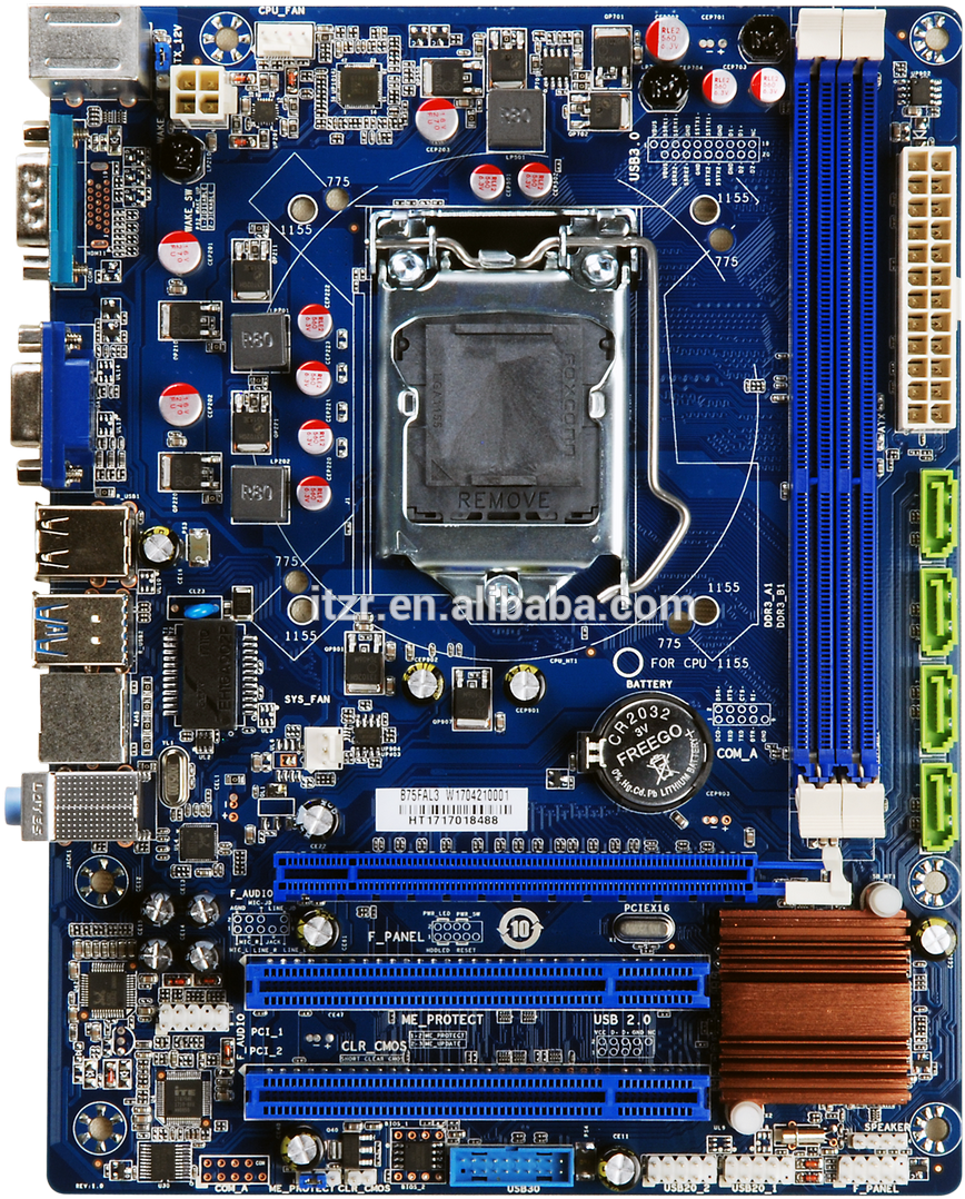 Esonic B75 Motherboard,lga 1155 Socket,ddr 3,2xpci (984x1186), Png Download