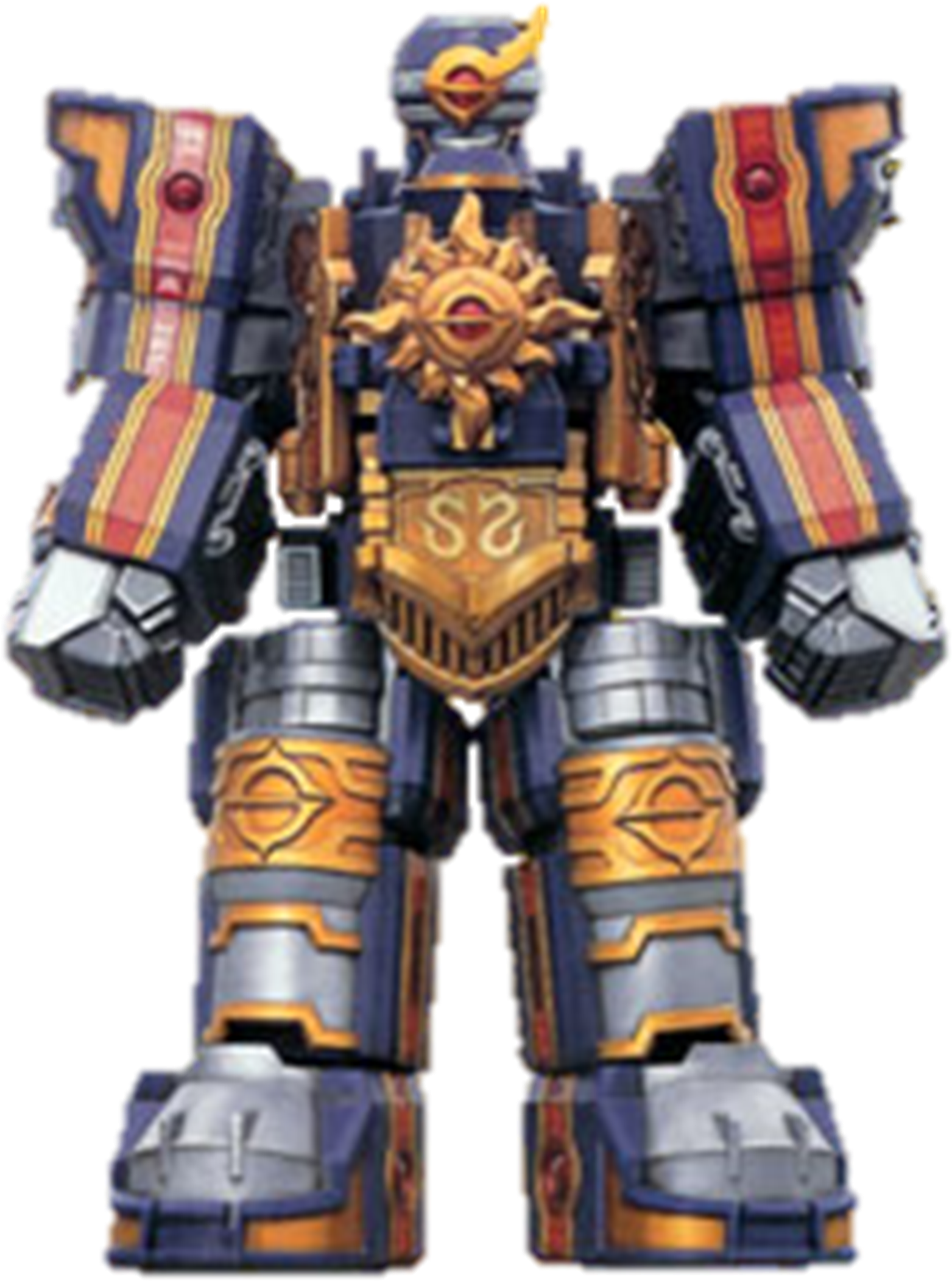The Solar Streak Megazord Arrived, With Mystic Gold (1567x2144), Png Download