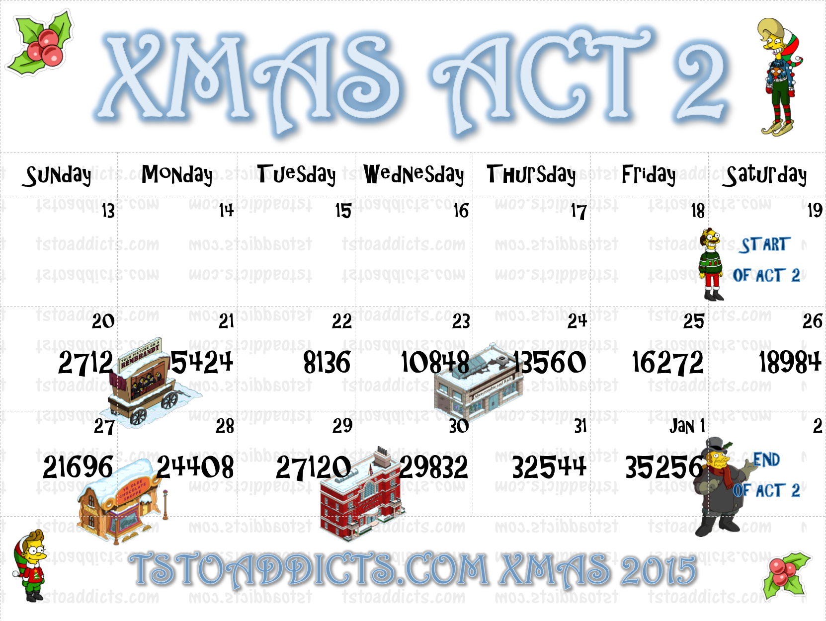 Act Two Calendar Xmas (1662x1250), Png Download