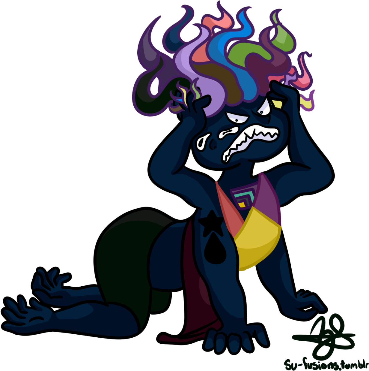 A Fusion Of Bismuth And Lapis Would Be (1280x1280), Png Download