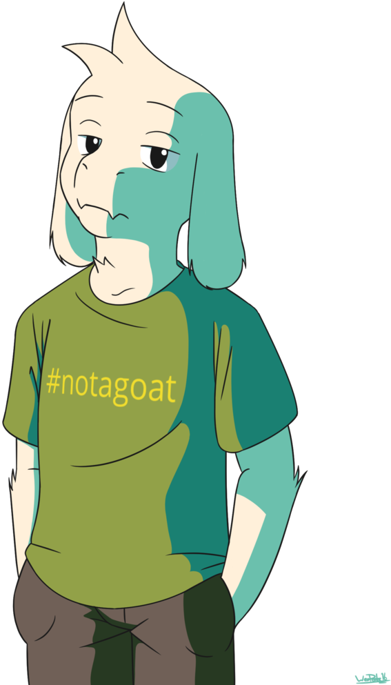 #notagoat By Bluewarden17 Asriel Dreemurr Undertale (774x1032), Png Download
