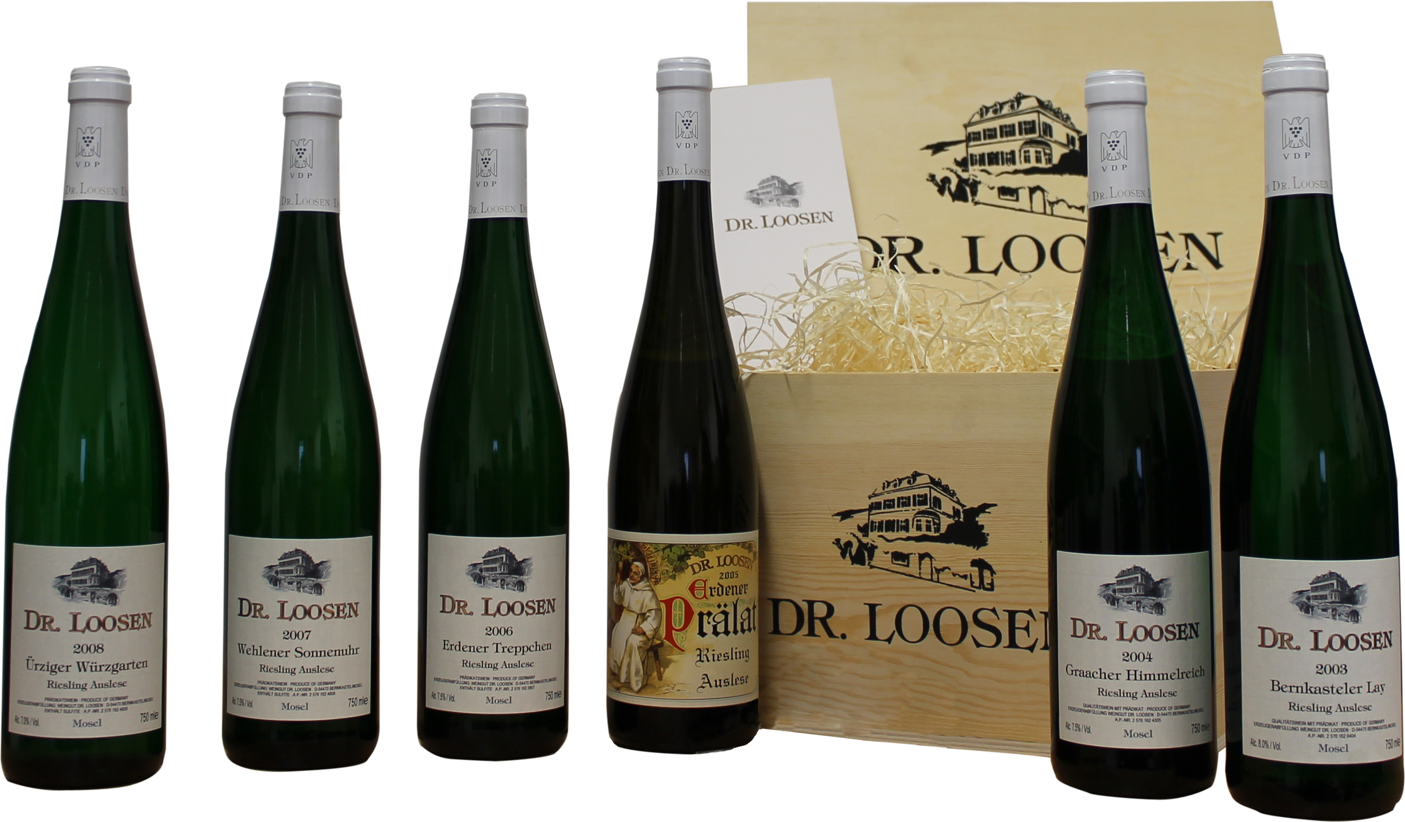 Pudao Wines Wooden Case Of A Selection Of Dr Loosen, (2803x1640), Png Download