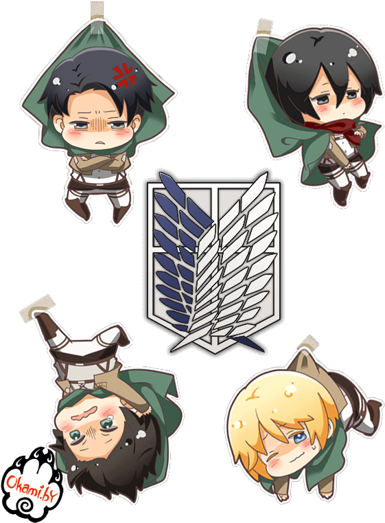 Attack On Titan Â€” Ð½ð°ðºð»ðµð¹ðºð¸ (599x793), Png Download