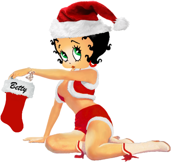 Betty Boop Christmas Stocking Photo (619x585), Png Download