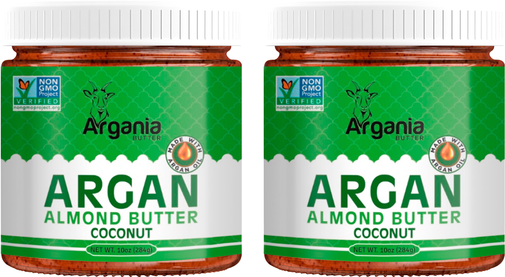 Coconut Argan Almond Butter , 2 Pack Of 10 Oz Jars (1863x1090), Png Download