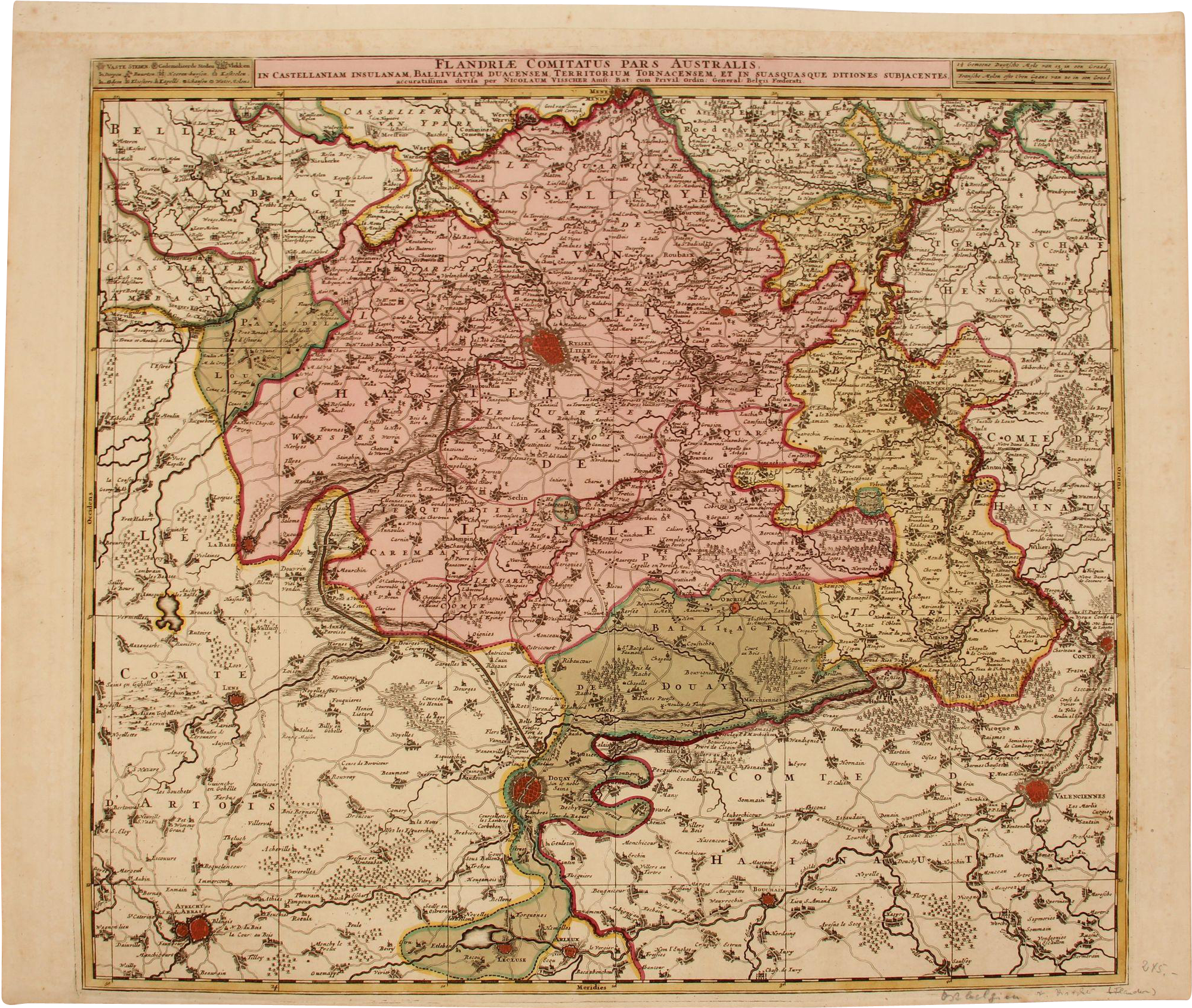 Flandriae Comitatus Pars Australis Map Maker (1997x1997), Png Download
