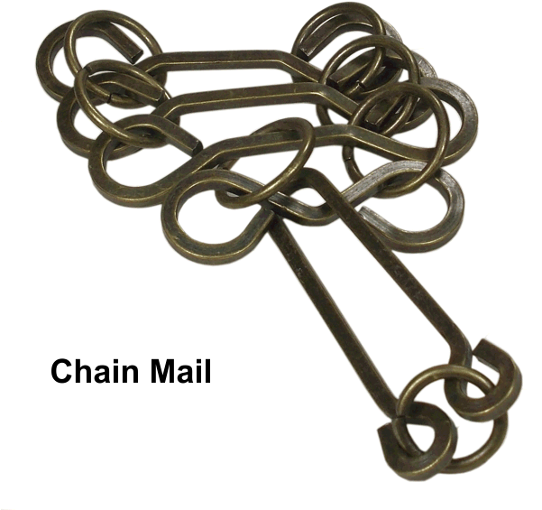 Chain Mail Metal Disentanglement Puzzle (600x600), Png Download