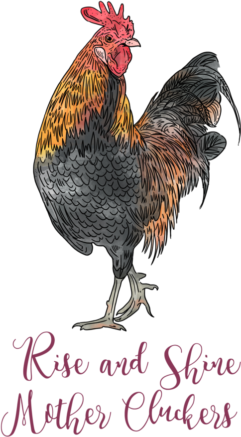 Rise And Shine Mother Cluckers Linen Egg Collecting (1024x1024), Png Download