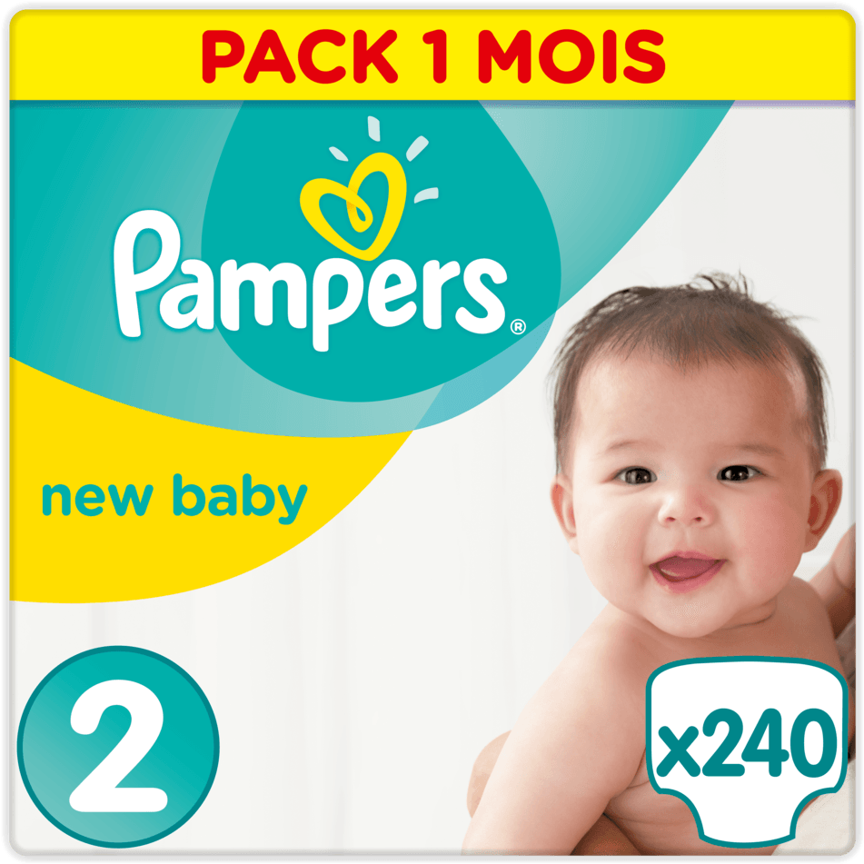 Couches Pampers New Baby & Premium Protection » Acheter (1000x1000), Png Download