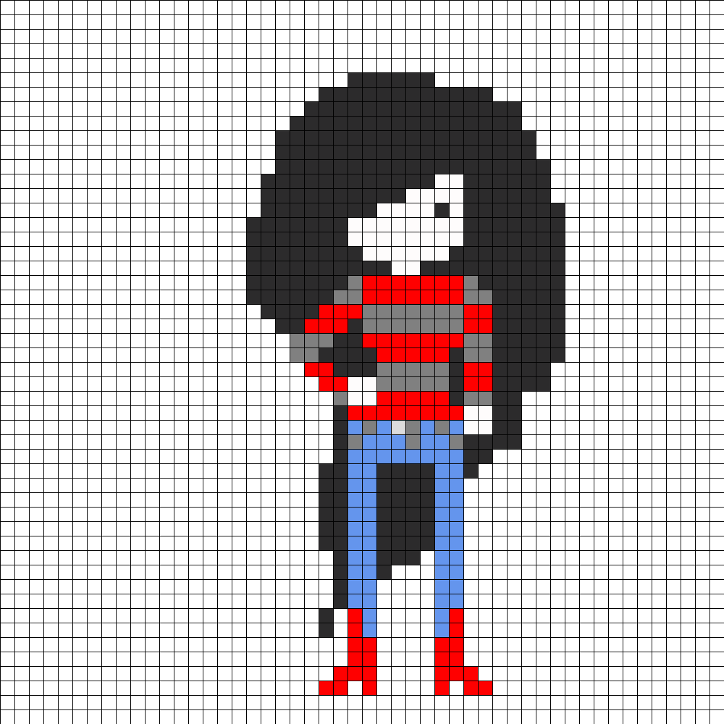 Marceline Adventure Time Perler Bead Pattern / Bead (1050x1050), Png Download