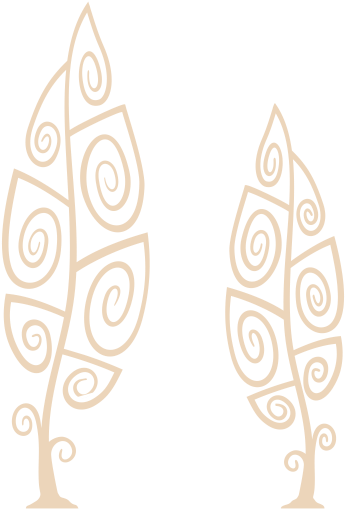 Arboles En Espiral Vinilo Decorativo (570x708), Png Download