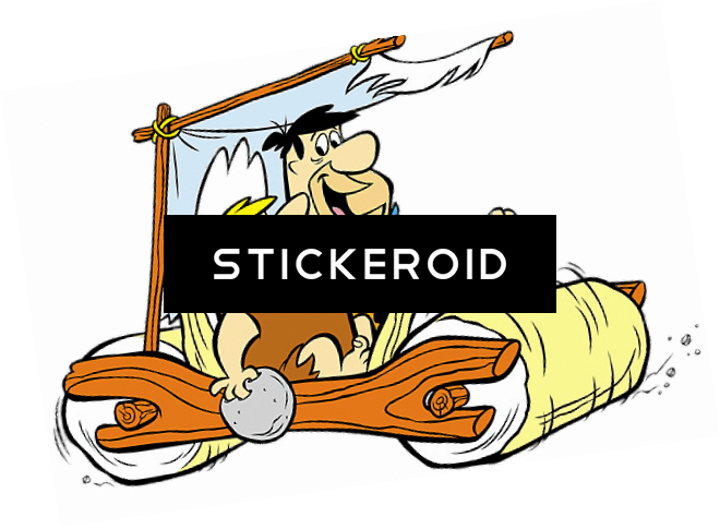 The Flintstones Fred And Barney In Car (660x485), Png Download