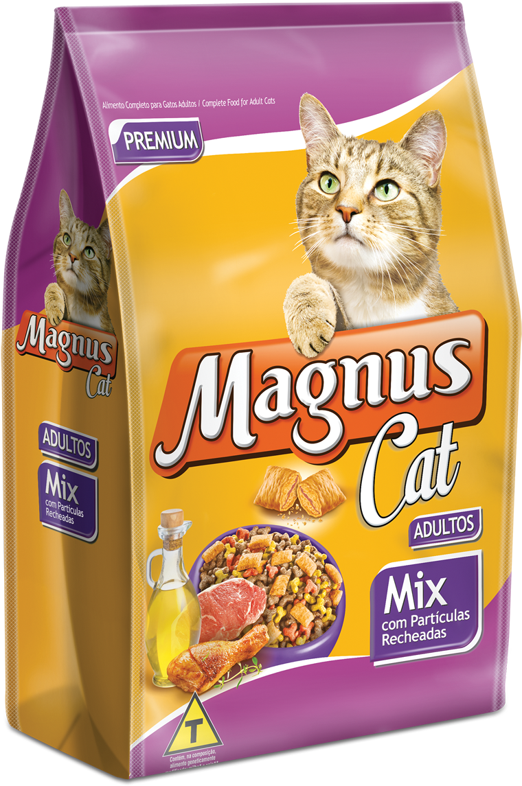 Magnus Cat Premium Gatos Adultos Mix Com Partículas (900x1289), Png Download