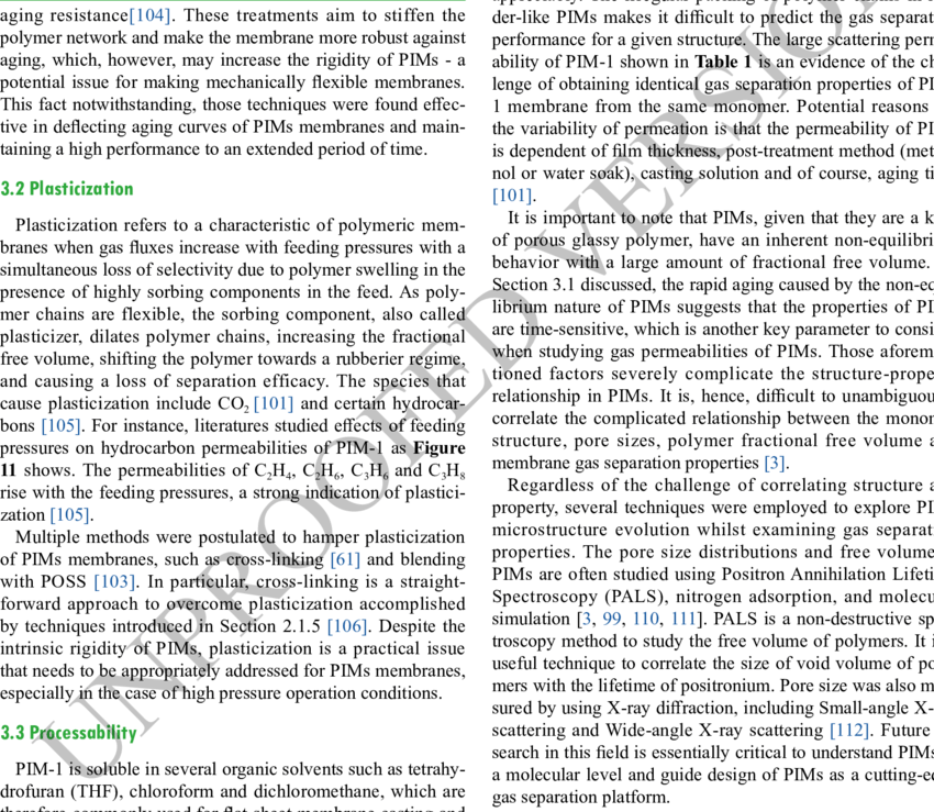 Penetrant Permeability Of Pim-1 As A Function Of Pressure (850x739), Png Download
