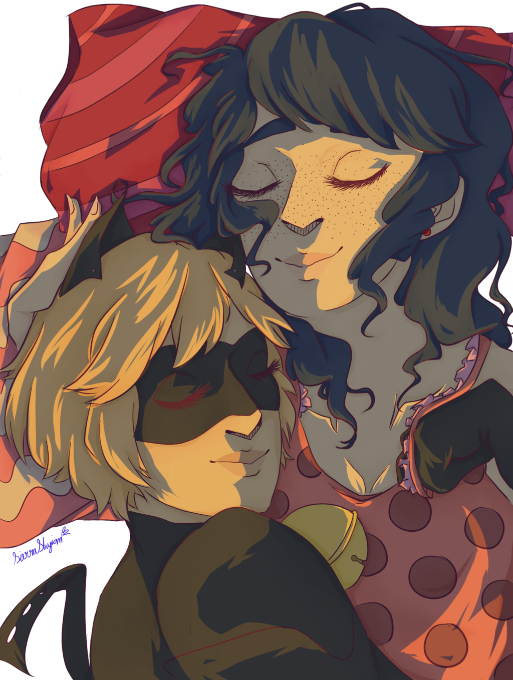 Marichat Cuddles By Siignthedottedliine (1024x1358), Png Download