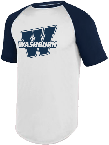 Washburn Logo Augusta Baseball Tee (720x540), Png Download