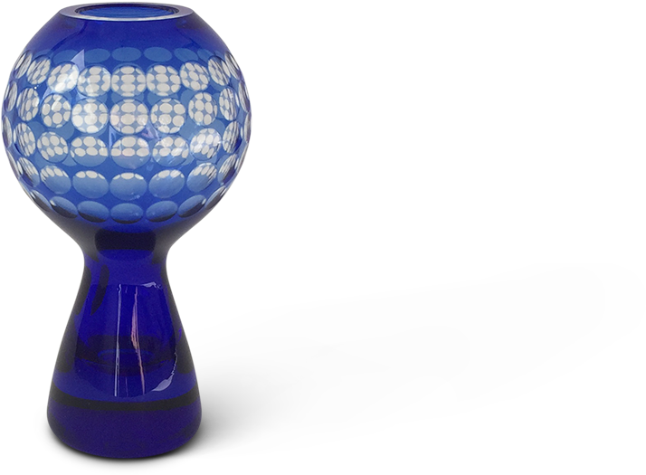 Vase Hartz Krystal Blue (1500x1000), Png Download