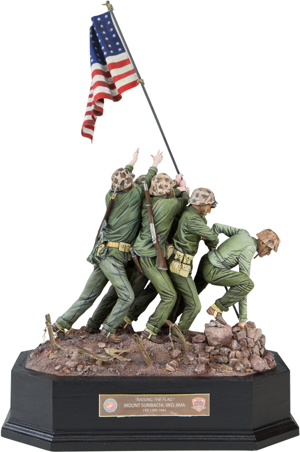 Raising The Flag (603x900), Png Download