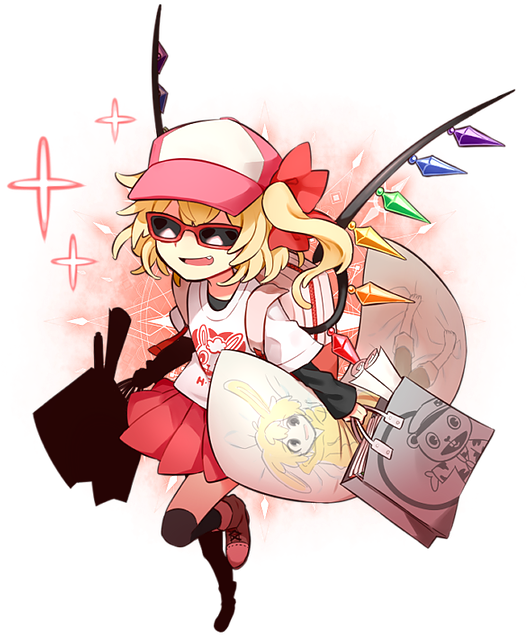 Cuddles, Flandre Scarlet, And Flippy Drawn By (720x720), Png Download