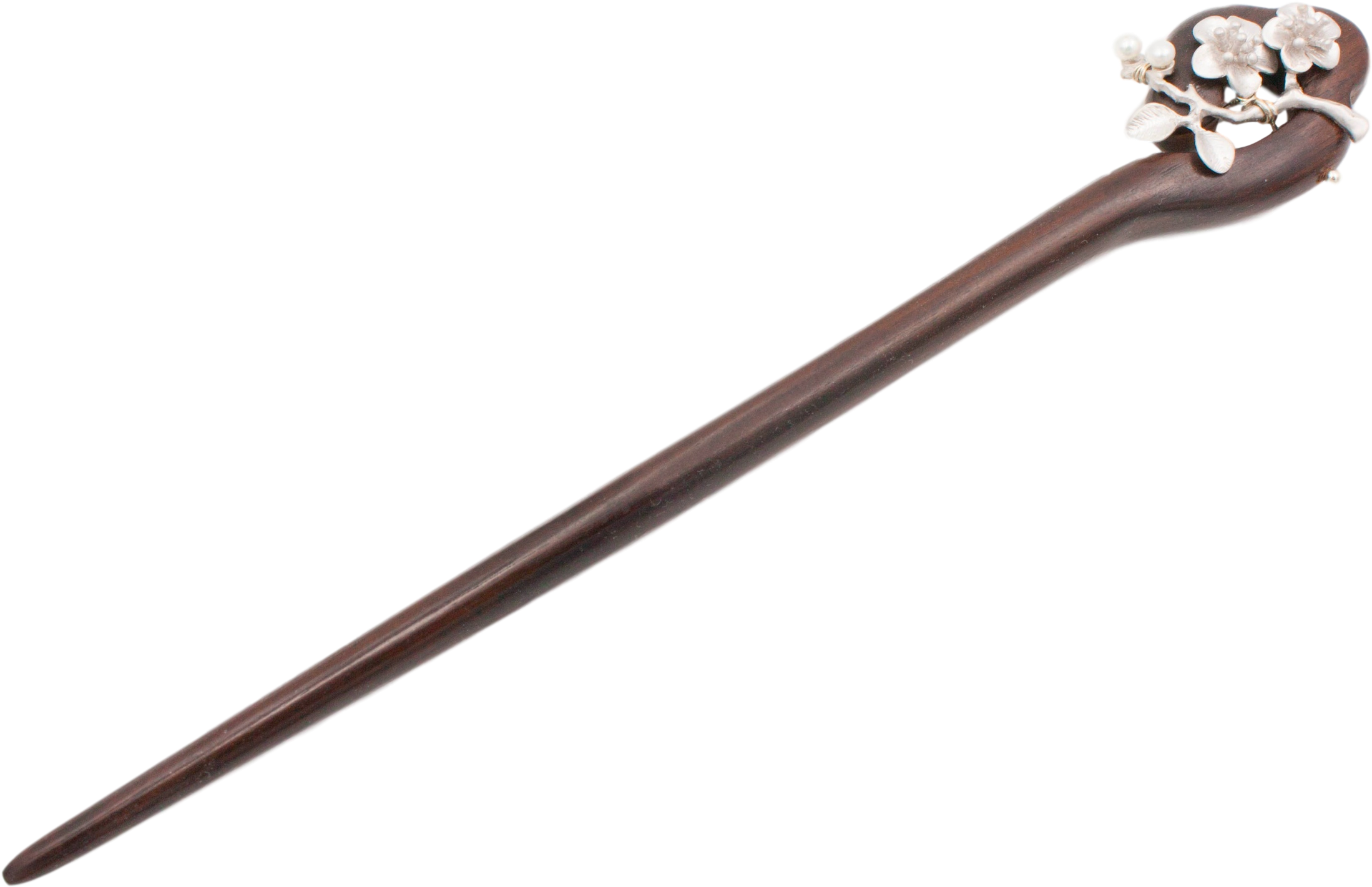 Plum Blossom Wood Hair Stick (2365x1773), Png Download