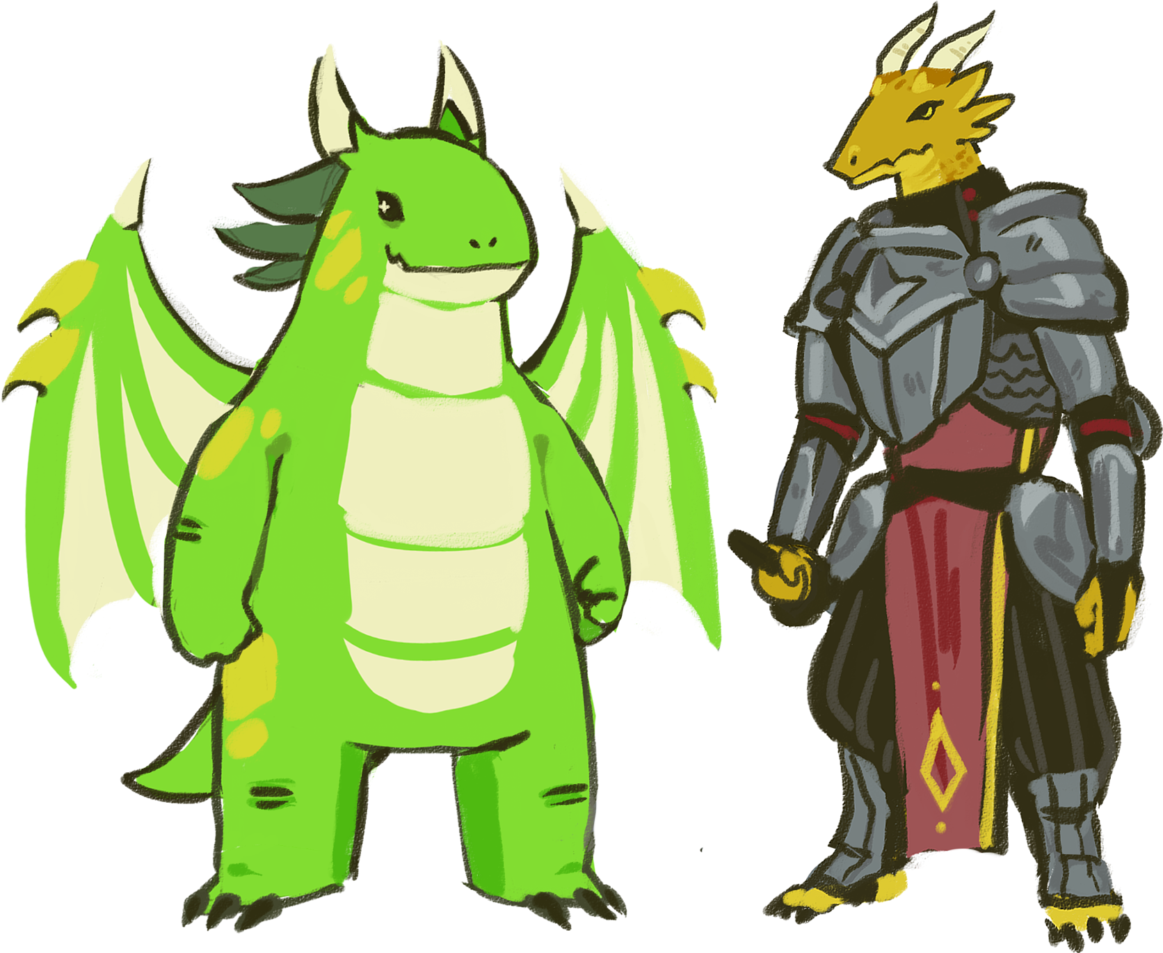 Margot With Balazar The Dragonborn (1800x1500), Png Download