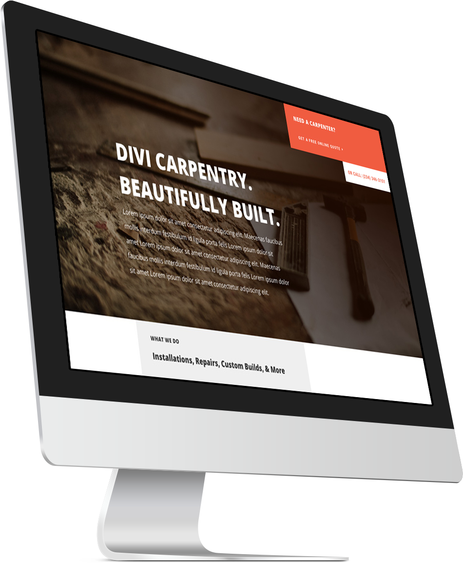 Handyman Website Design Home (960x1188), Png Download