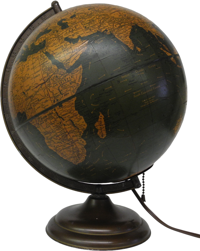 Cram's Universal Terrestrial Globe (812x1046), Png Download