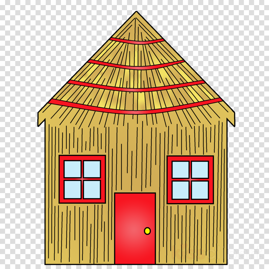 Three Little Pigs Houses Png Clipart The Three Little (900x900), Png Download