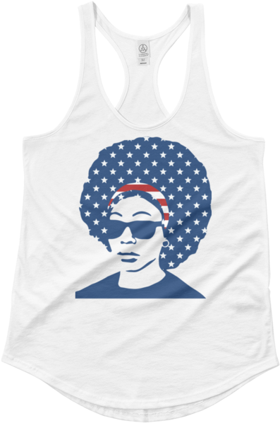 Afro 'merica Ladies Tank (690x690), Png Download
