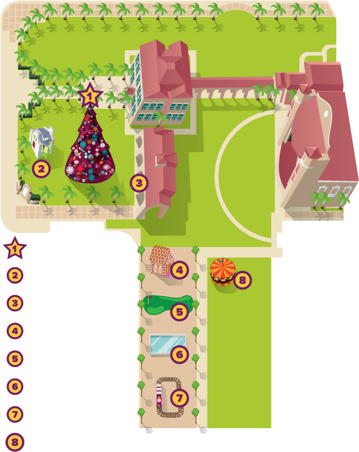 100 Foot Christmas Map Flat (752x940), Png Download