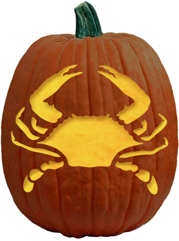 Blue Crab Pumpkin Carving Pattern (1200x630), Png Download