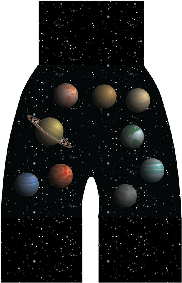 Planets In Space (704x1024), Png Download