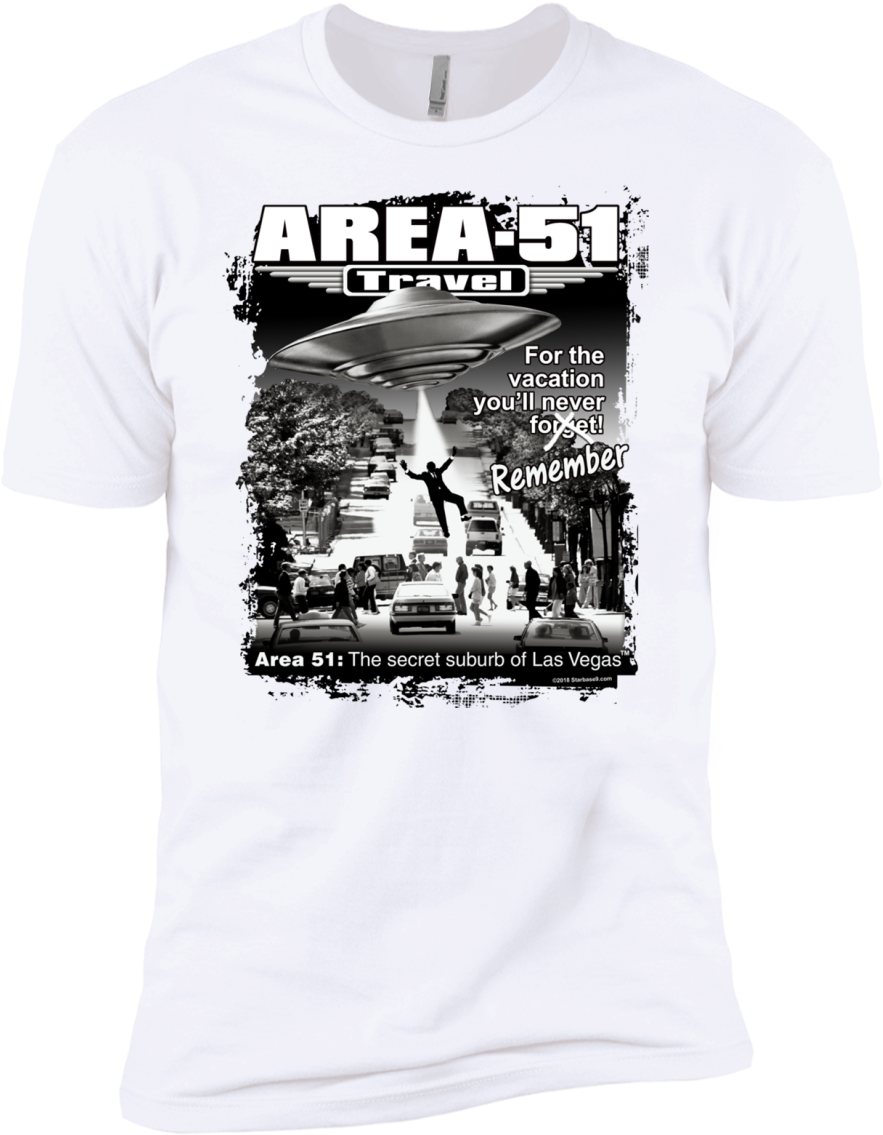 Area 51 Alien Abduction Premium Ufo T-shirt (1155x1155), Png Download