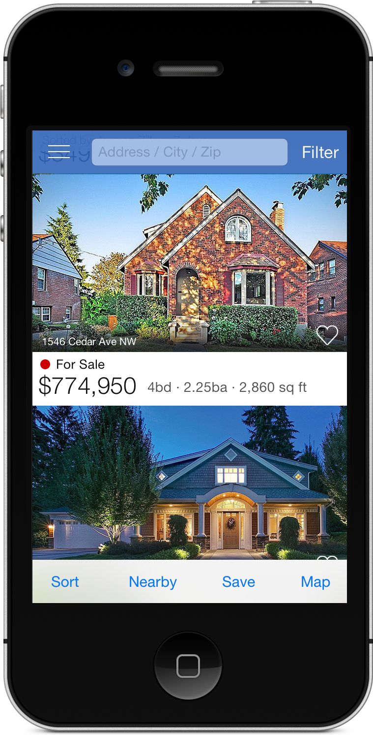 Just In Time For Apple's Ios 7 Launch Today, Zillow (865x1586), Png Download