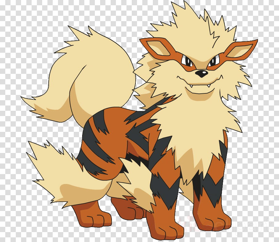 Growlithe Evolution Clipart Growlithe Arcanine Pokémon (900x780), Png Download