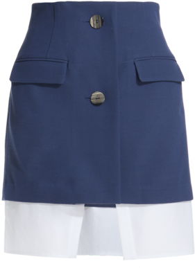 Double Layered Blazer Skirt - A-line (640x640), Png Download