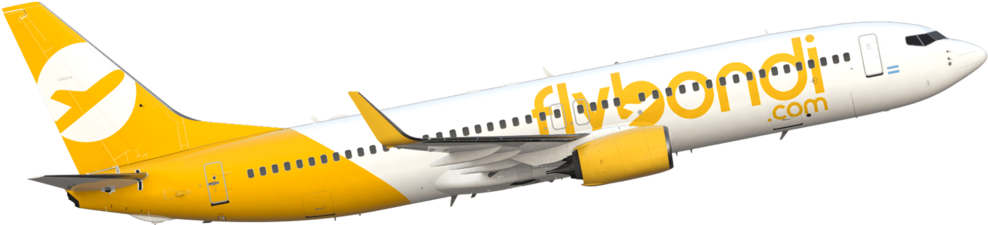 Avion Boeing 737 Flybondi - Flybondi (1000x236), Png Download