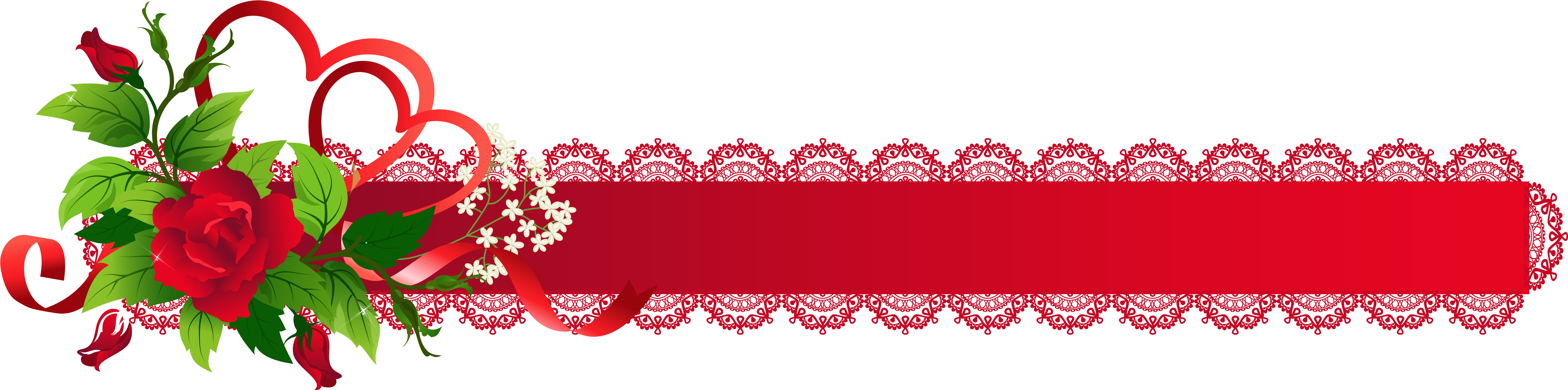 Download Red Rose Border Png - Rose Banner Png - Full Size PNG Image ...