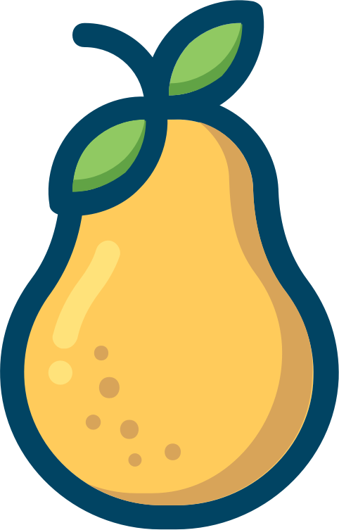 Papaya Clipart Animated - Clip Art Pear (482x753), Png Download