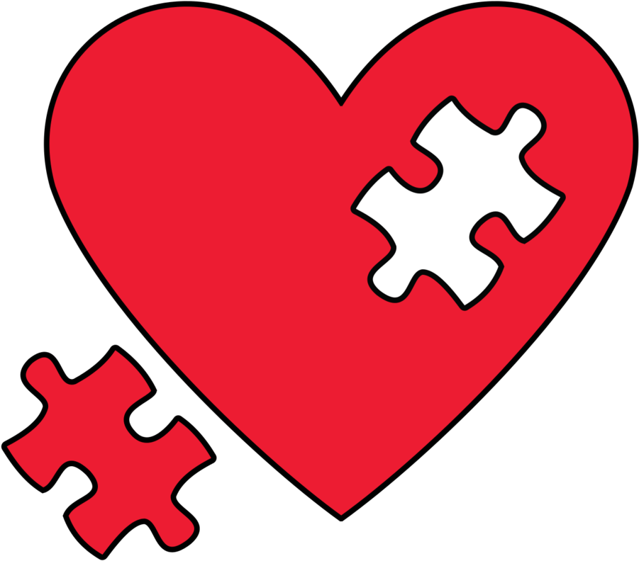 Hearts Clipart Person - Heart Puzzle Piece (914x805), Png Download