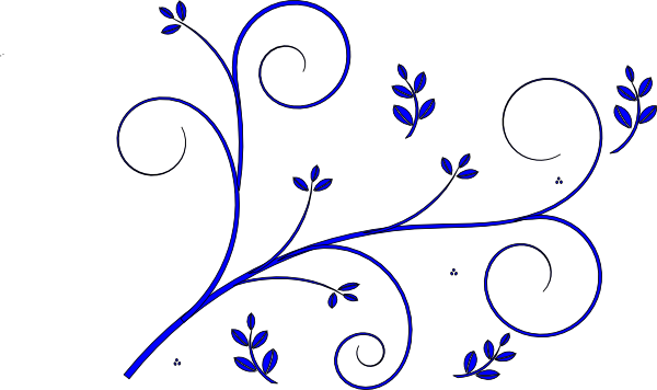 Cool Design Clipart - Vine Line Drawing Flower (600x356), Png Download
